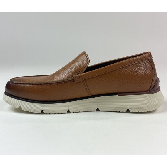 Skechers Augustino Ossie Moc Toe Mens 8.5 Cognac Leather Loafers Shoes 205096 - Picture 2 of 10